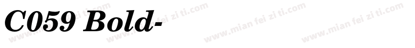 C059 Bold字体转换